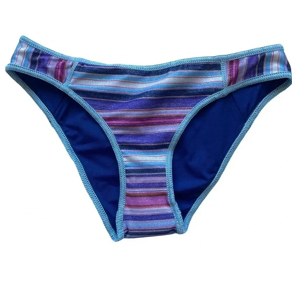 NWOT Becca South Coast Striped Hipster Bikini  Bottom - Picture 2 of 7